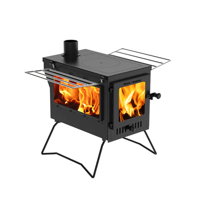 BBQ Fire Pit Stove Box - Mini Log Burner Black