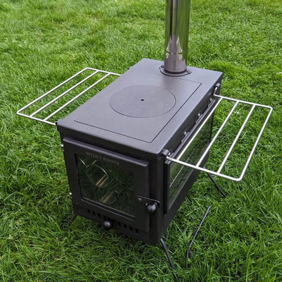 BBQ Fire Pit Stove Box - Mini Log Burner Black